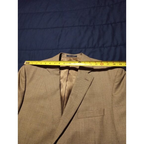 Daniel Cremieux Collection Mens Sport Coat 44L Loro Piana Wool Brown Houndstooth - Picture 5 of 8